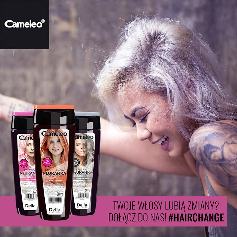 Cameleo - Apricot Hair Toner with Citrus Water, NO Yellow Shades, Tones, Semi Permanent Hair Dye - Blonde, Grey Hair - Colour & Care - Paraben Free | 200ml New Version - Apricot - NewNest Australia