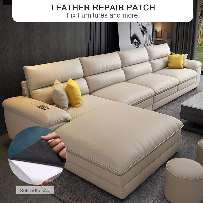 Leather Repair Tape, Self-Adhesive Leather Repair Patch for Couch Furniture Sofas Car Seats, Advanced PU Vinyl Leather Repair Kit (Blue, 3.9X79 inch) 3.9X79IN Blue - NewNest Australia