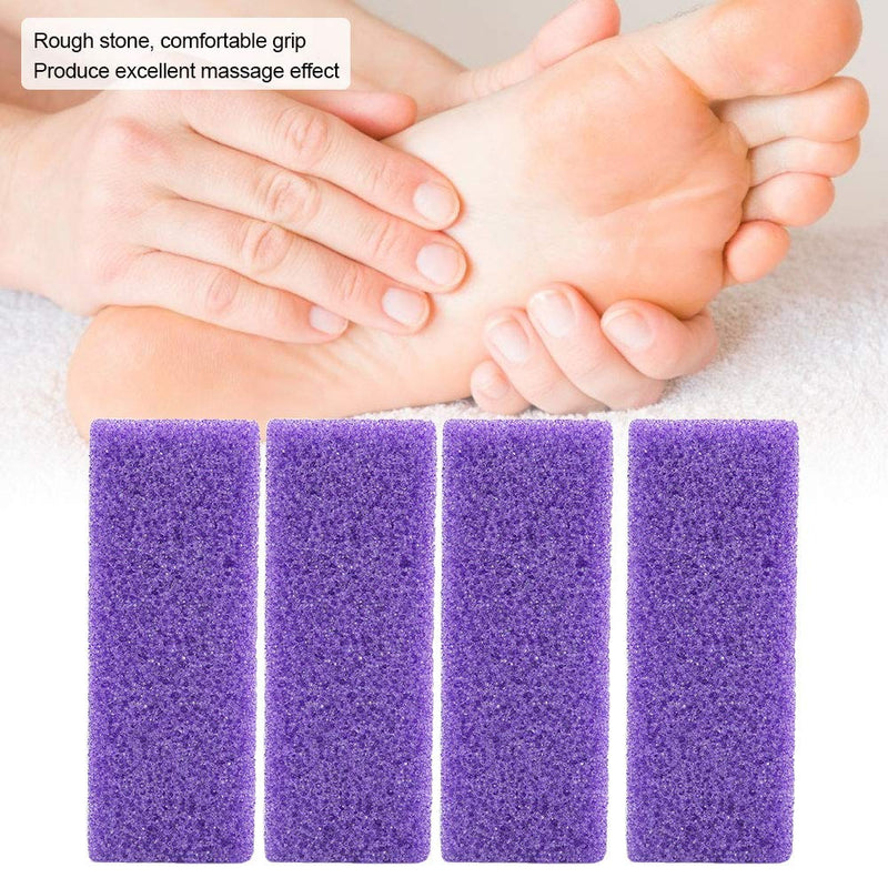 Foot Pumice Stone for Feet Hard Skin, Callus Remover and Foot Scrubber & Pedicure Exfoliator Tool, Professional Foot File Exfoliation Stone to Remove Dead Skin, Pack of 4 - NewNest Australia