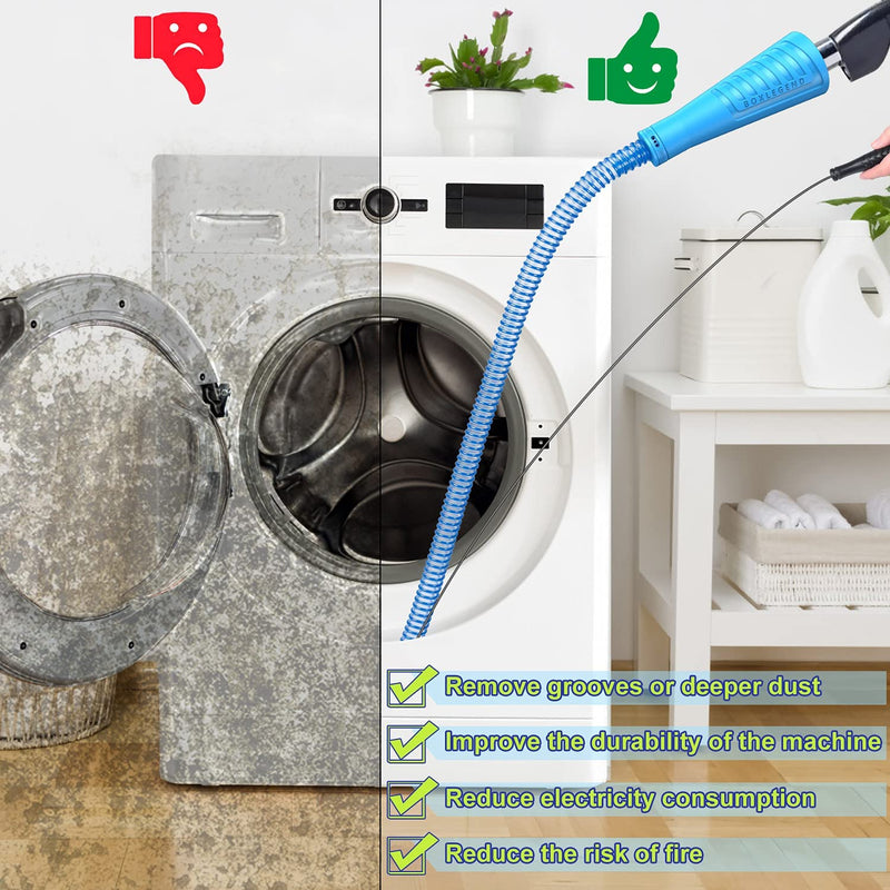 Dryer Vent Cleaner Kit Vacuum Hose Attachment Brush Lint Remover Power Washer and Dryer Vent Vacuum Hose Blue - NewNest Australia