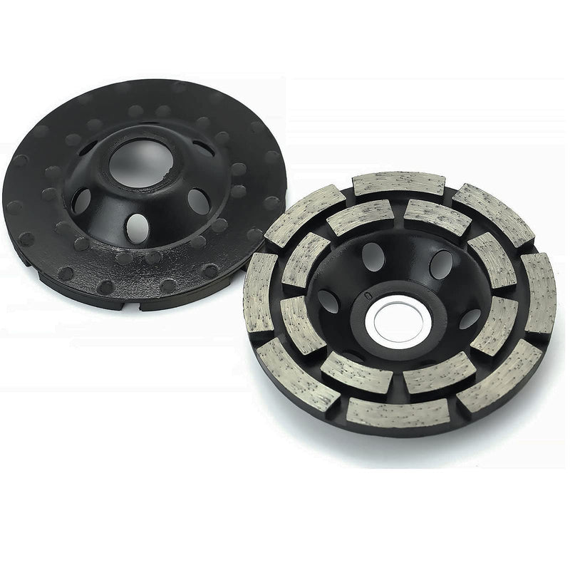 OKVEQUIP 2PACK 4Inch Diamond Cup Grinding WheeL Concrete Sanding Discs 12 Segments Heavy Duty Angle Grinder Wheels forGrinder Polishing Masonry Angle Grinding(BLACK and RED) - NewNest Australia