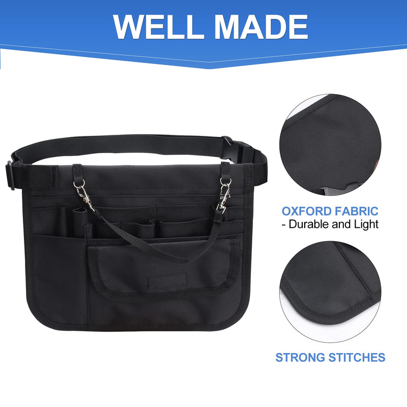 Wessleco Nurse Fanny Pack with Stethoscope Holder, Nurse Belt Organizer Pouch, Nurse Utility Tool Belt with Tape Holder, Nurse Waist Belt Bag for Women Men Black - NewNest Australia