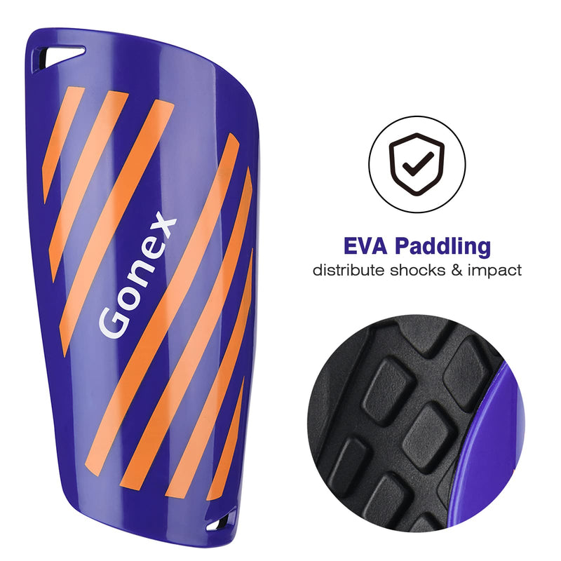 Gonex Soccer Shin Guards for Kids Adult, Youth Boys Girls Shin Guards Slip in Soccer Shin Pad Sleeves Canilleras for Football Games, EVA Cushion Protection Reduce Shocks & Injuries Blue Sleeves Small - NewNest Australia
