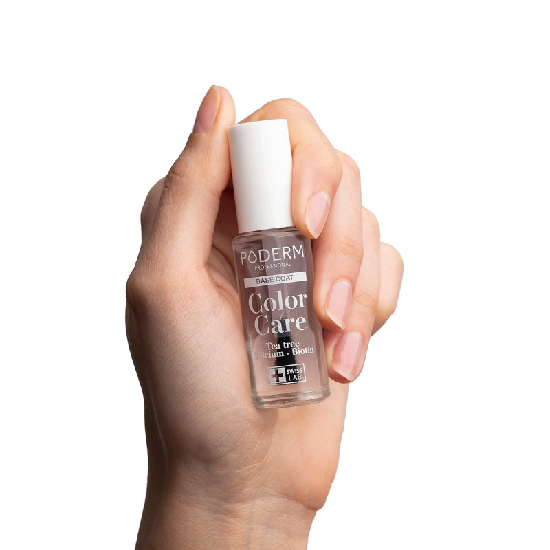 PODERM - Protective BASE COAT - Enriched with TEA TREE - Ensures long-lasting colour - Prevention & Treatment for Yellow/Damaged Nails - Natural & Vegan Ingredients - Swiss Lab - NewNest Australia