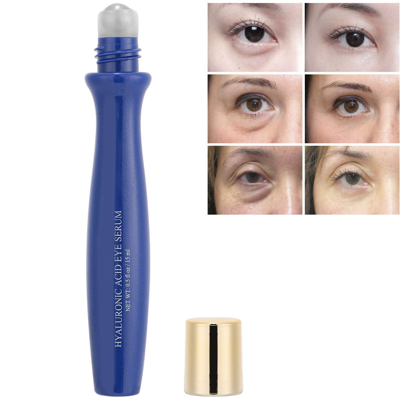 Eye Serum, Roll-on Hyaluronic Acid Eye Serum, Anti-Aging Hydrating Eye Serum Moisturizing Eye Care Remove Dark Circles Wrinkles Fine Lines (15ml) - NewNest Australia