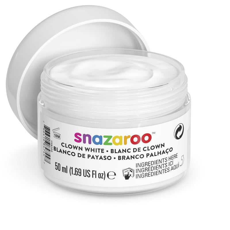 Snazaroo - 1198200 Face Paint Clown White, 50ml 1.69 Fl Oz (Pack of 1) - NewNest Australia