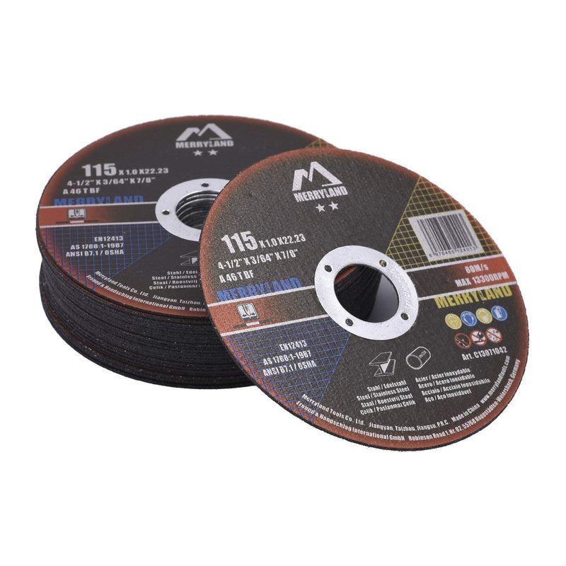 Merryland 4-1/2 X 0.045 Craft-line Cut Off Wheel INOX Stainless Steel Metal Iron 25PCS 4-1/2 X 0.045 25PCS - NewNest Australia