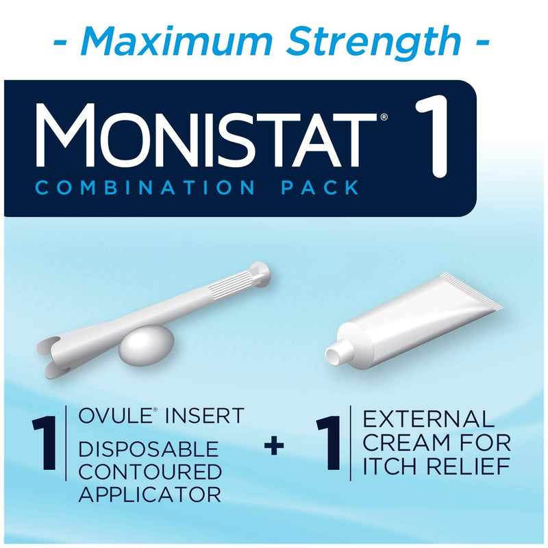 Monistat 1-Day Yeast Infection Treatment, Prefilled 1 Day Ovule - Itch Cream - NewNest Australia