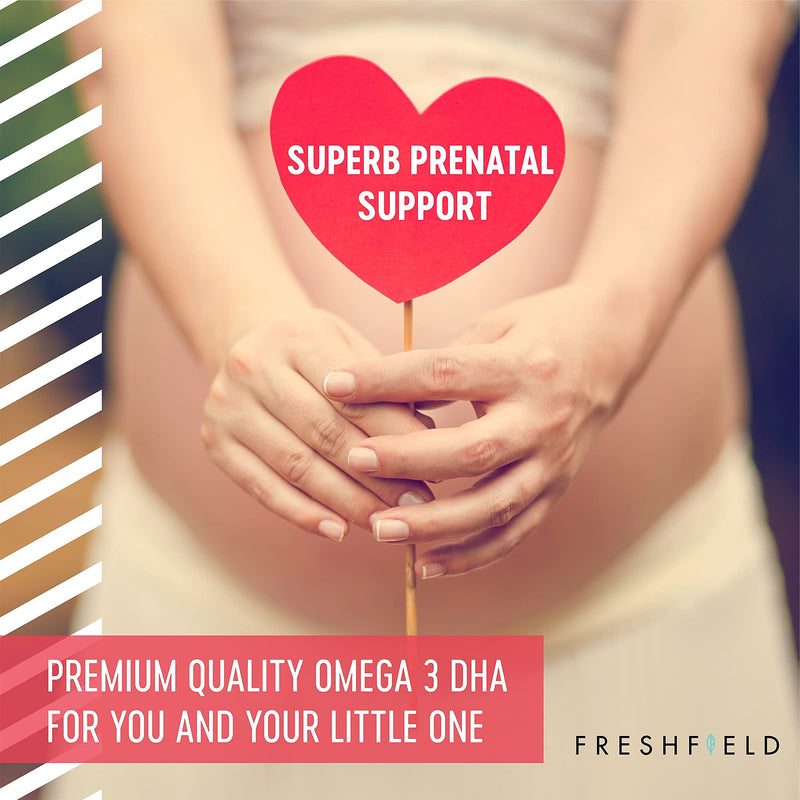 Freshfield Vegan Omega 3 DHA Supplement: Premium Algae Oil, 2 Month Supply, Plant Based, Sustainable, Premium and Mercury Free. Better Than Fish Oil! Supports Heart, Brain, Joint Health - w/ DPA Natural 60 Count (Pack of 1) - NewNest Australia