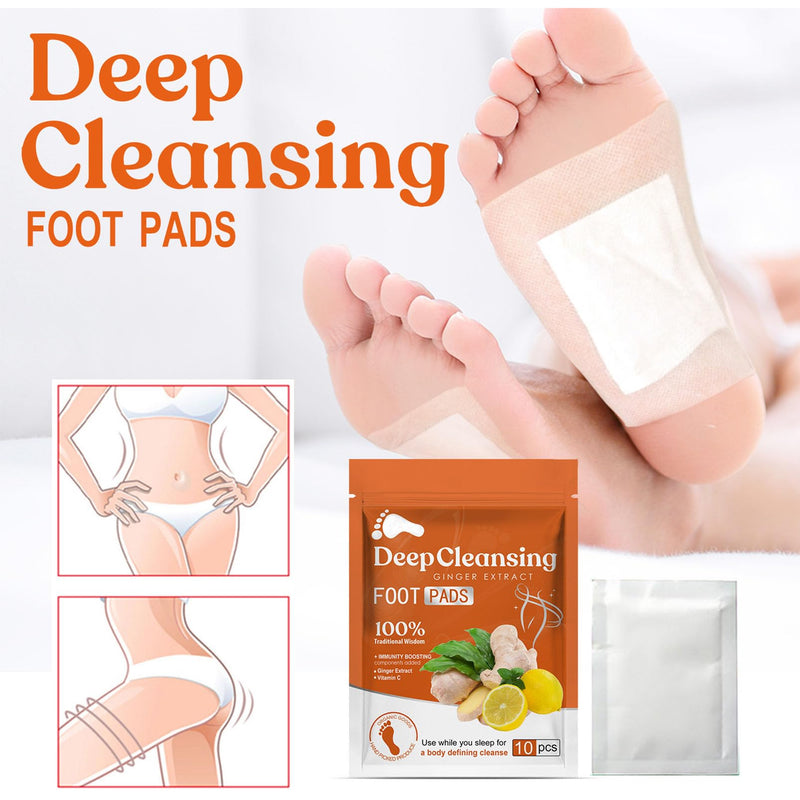 Detox Foot Patches,10Pcs Detox Foot Pads, Natural Cleansing Foot Pads with Warmwood, Deep Cleansing Foot Pads for Remove Toxin Foot detox Patchess, Foot Detox Pads to Remove Toxins (Ginger) - NewNest Australia