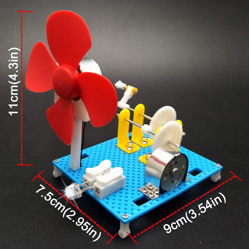 EUDAX DIY Dynamo Lantern Educational STEM Building Toy, Hand Cranked Power Generator,Generators Science Kit, Light Bulb Science Experiments Kits for Kids Age - NewNest Australia