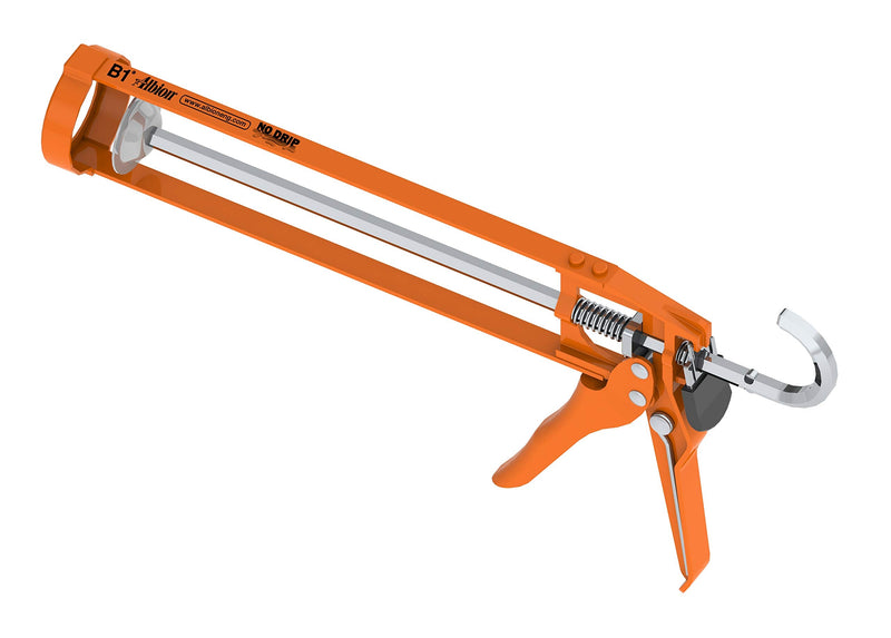 Albion Engineering Company B1 B-Line Manual Skeleton Cartridge Caulking Gun, No Drip, 1/10 Gallon (10oz), 7:1 Drive Hex Rod / Skeleton Barrel - NewNest Australia