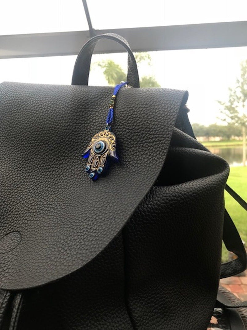 NewNest Australia - Bravo Team Lucky Blue Evil Eye Hanging Hamsa for Protection and Blessing, Pendant Decoration for Car, Home and Office, Great Gift 