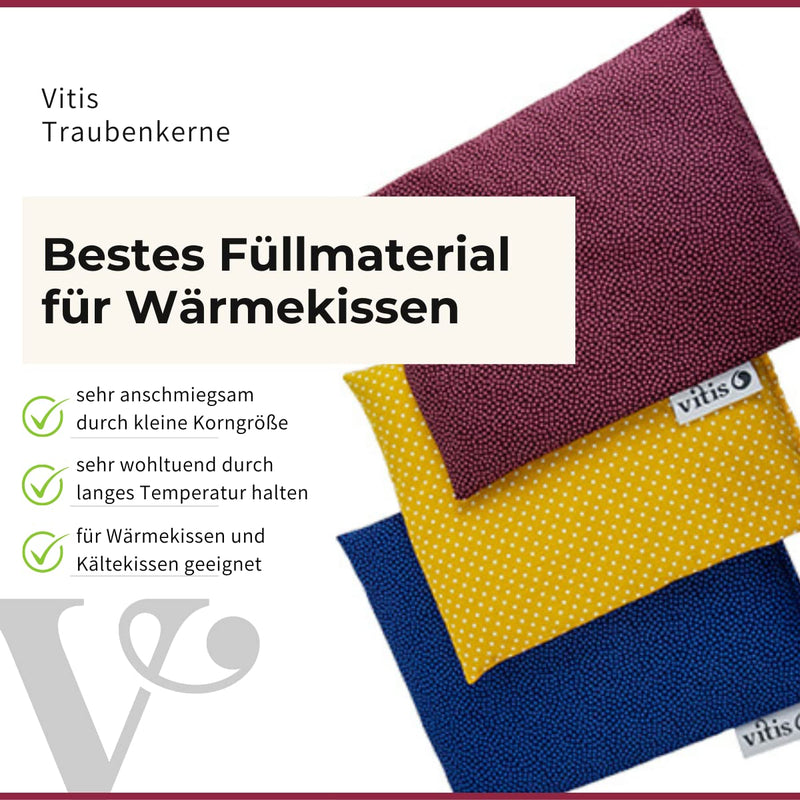 Vitis Vital Premium Grape Seeds loose | Pack 5kg | ideal filler for heat pads and cooling pads | Filling material for grain pillows | long temperature storage | 100% natural product - NewNest Australia