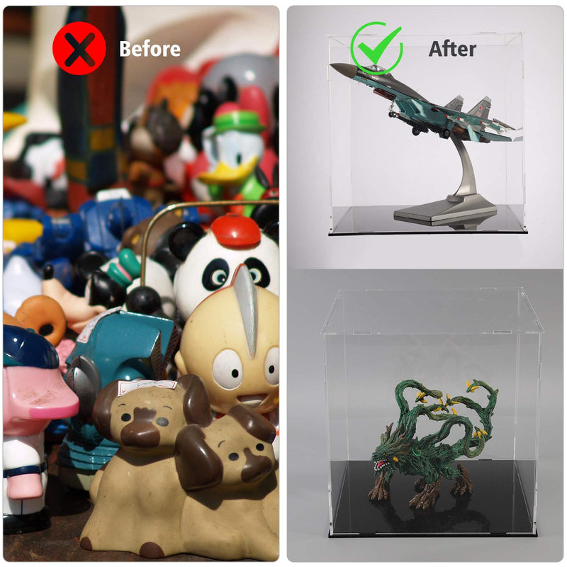 A+ DESIGN Clear Acrylic Display Case Assemble Collectibles Box Alternative Glass Case for Display Action Figures Home Storage & Organizing Toys (3x3x3 inch; 7.5x7.5x7.5 cm) 3x3x3 inch; 7.5x7.5x7.5 cm - NewNest Australia
