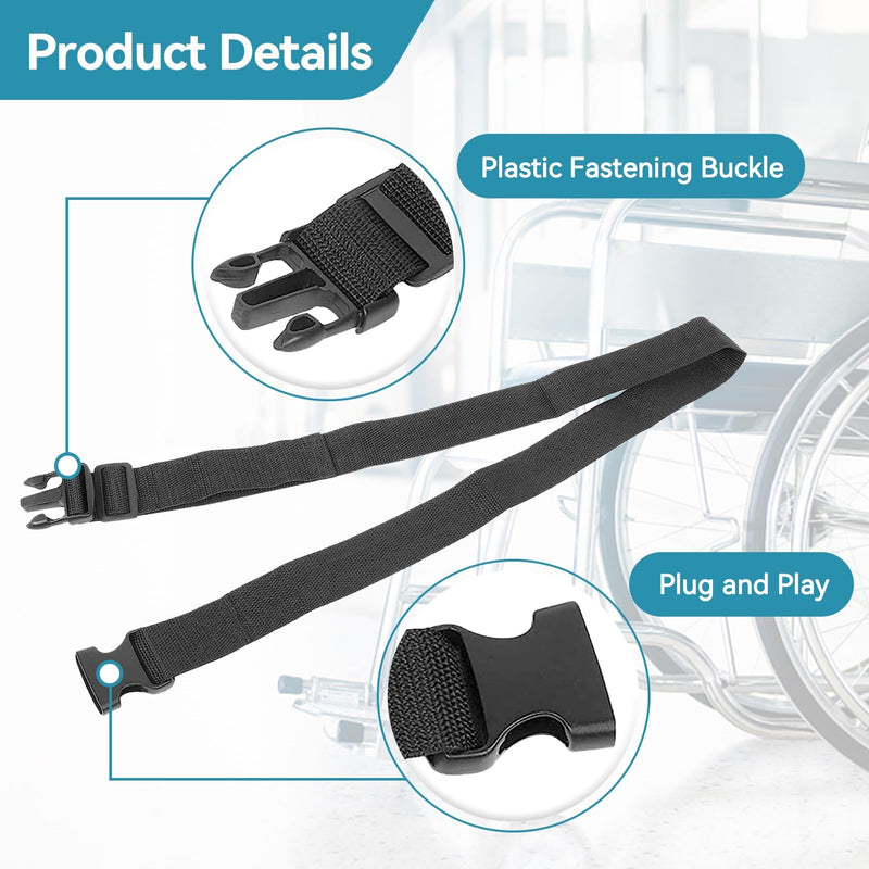 Wheelchair Lap Strap, 52in/132cm Long Adjustable Wheelchair Seat Belt Extender Safety Waist Leg Strap Chest Buckle for Mobility Scooter Wheelchair - NewNest Australia