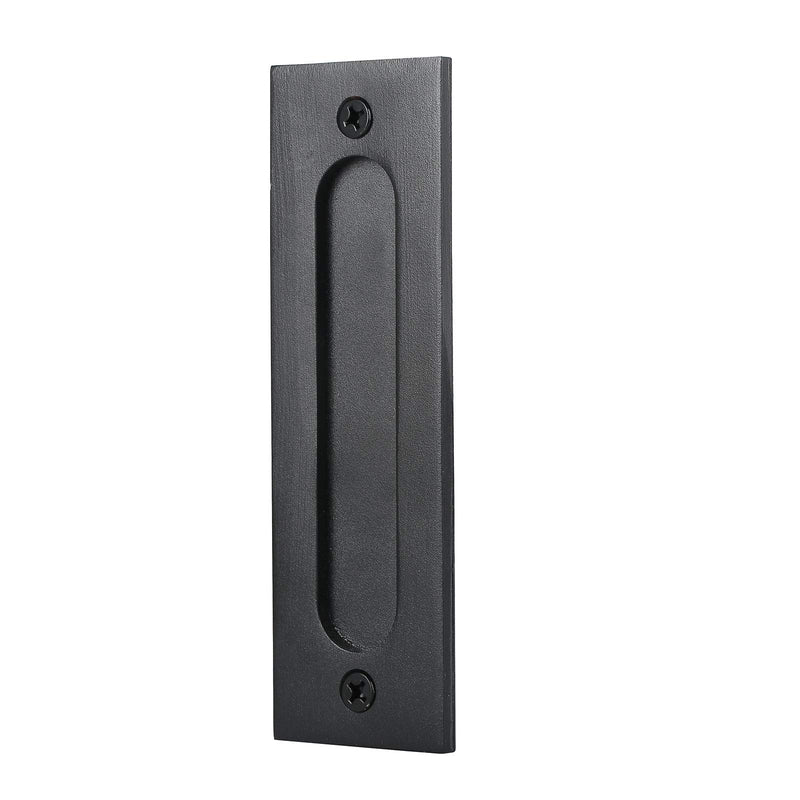 Fpz 2pcs 7 inch Running Black Sliding Barn Door Finger Pull Set | Heavy Duty Modern Simple Invisible Handle| with Flat Bottom Easy to Install barn Door Flush Handle Flush Door Pull 2 - NewNest Australia