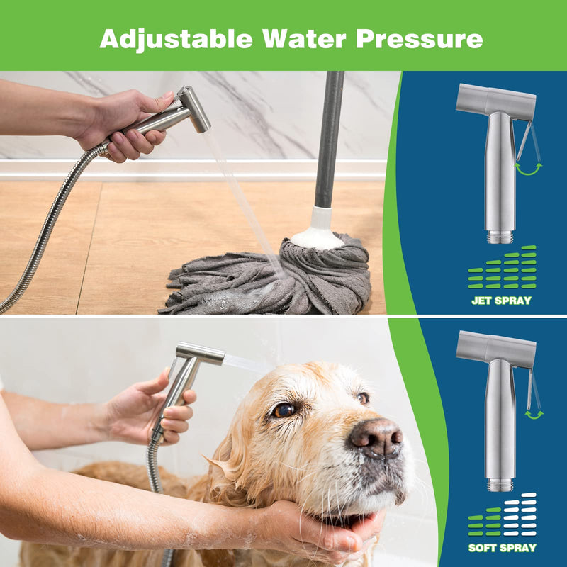 Handheld Bidet Sprayer for Toilet, Fekivasy Bidet Sprayer Muslim Shower Bathroom Water Spray Jet Spray Diaper Sprayer Feminine Hygiene Cleaning Premium Stainless Steel - NewNest Australia