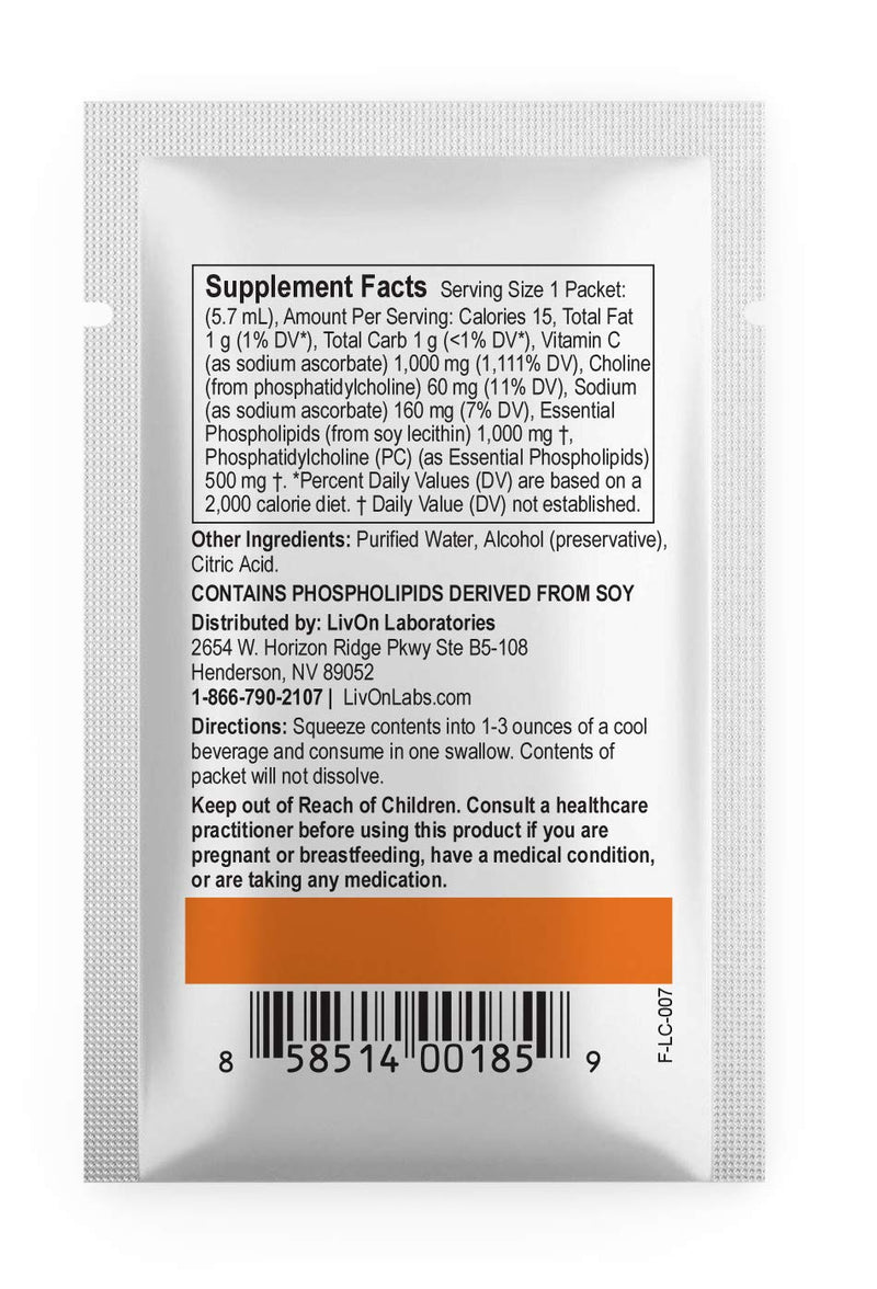 Lypo–Spheric Vitamin C – 30 Packets – 1,000 mg Vitamin C & 1,000 mg Essential Phospholipids Per Packet – Liposome Encapsulated for Improved Absorption – 100% Non–GMO - NewNest Australia