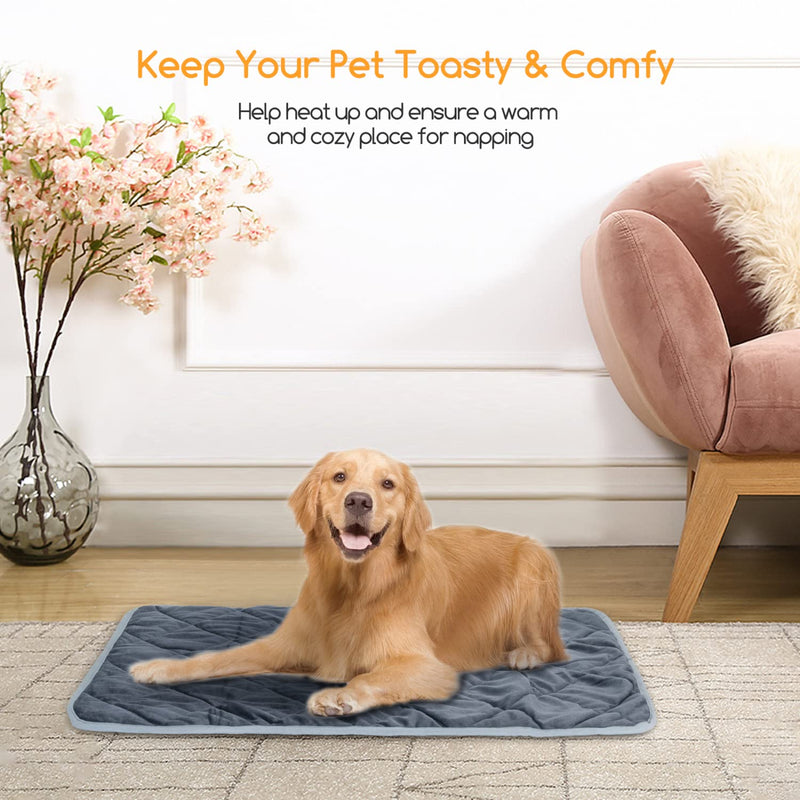 Nobleza Self-Heating Blanket For Cats And Dogs, Pet Heat Mat, Washable Puppy Thermal Blanket, Self-Heating Winter Heat Dog Mat, Dog Non-Slip Heat Blanket, Size S 40 X 50 Cm, L 50 X W 40 X H 1 Cm - NewNest Australia
