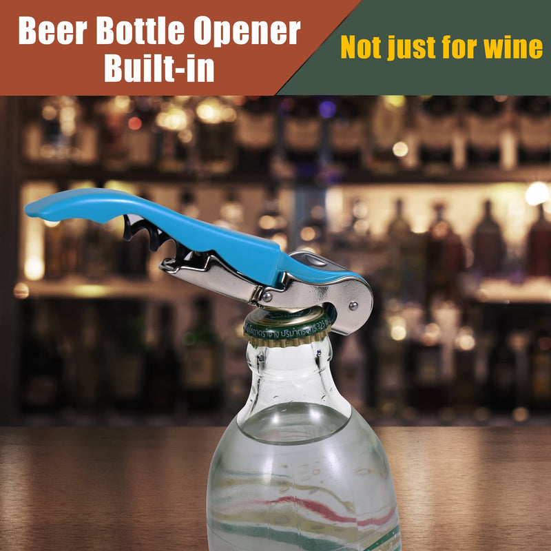 SIVERMISE Waiters Corkscrew, Wine Bottle Opener, Multi-Functional All-in-1(Multi-Color, Pack of 4) - NewNest Australia
