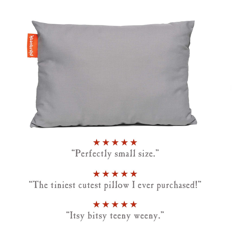 Urban Infant Pipsqueak Small | Tiny | Mini Pillow with Name Tag - 11" x 7" x 2.5" - Machine Washable - Gray - NewNest Australia