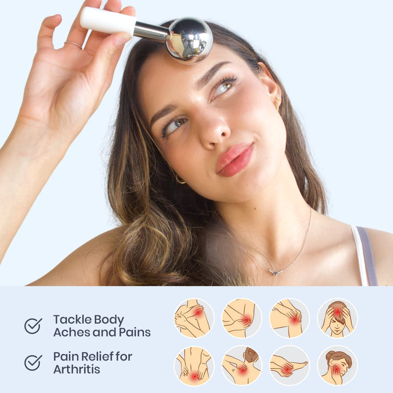 Ice Globes for Facials by Eli with Love - 360 Rotating Unbreakable Steel Ice Globes with Carry Case - Professional Esthetician Supplies - Ice Roller for Face and Eyes - Ideal Skincare Tool for Facials - NewNest Australia