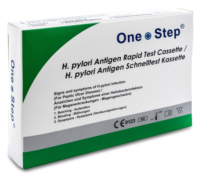 One+Step Helicobacter Pylori Test Antigen rapid test cassette (stool) - self-test for home, 1 piece - NewNest Australia