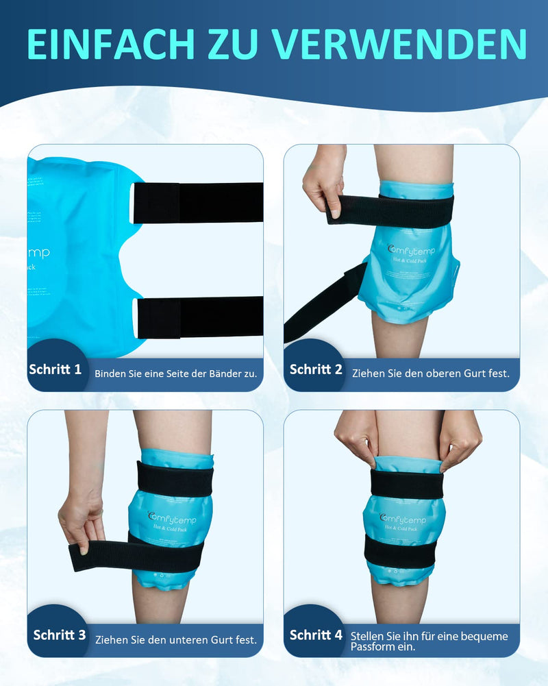 Comfytemp Reusable Knee Cooling Pads With Velcro Fastening, Gel Cool Pack, Large To Relieve Knee Pain, Cold Warm Compress Cooling Pad For Knee Replacement Surgeries, Arthritis, Bruising, Swelling - NewNest Australia