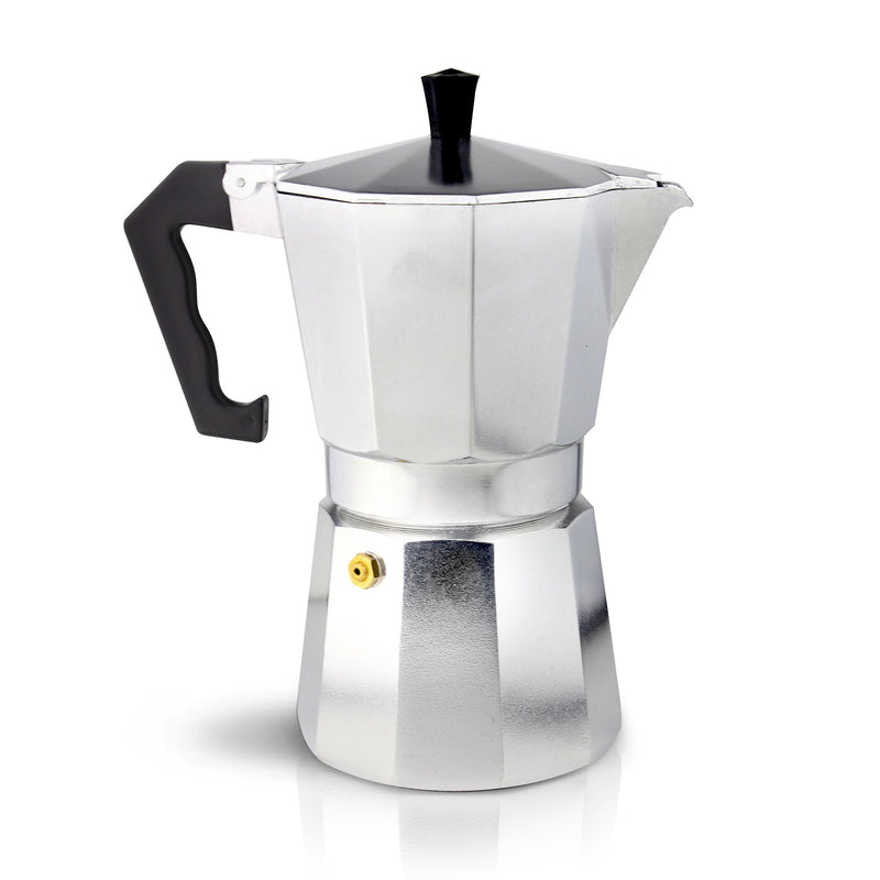 Cafe Ole 12-Cup Italian Style Aluminium Espresso Coffee Maker, Silver, 480 ml - NewNest Australia
