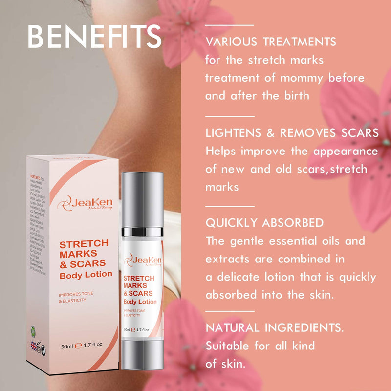 STRETCH MARK REMOVER - SCARS BODY LOTION - Firming Body Lotion Infused with Essential Oils and Extracts to Improve the Appearance of Scars Stretch Marks and Uneven Skin Tone - 50 ml - NewNest Australia