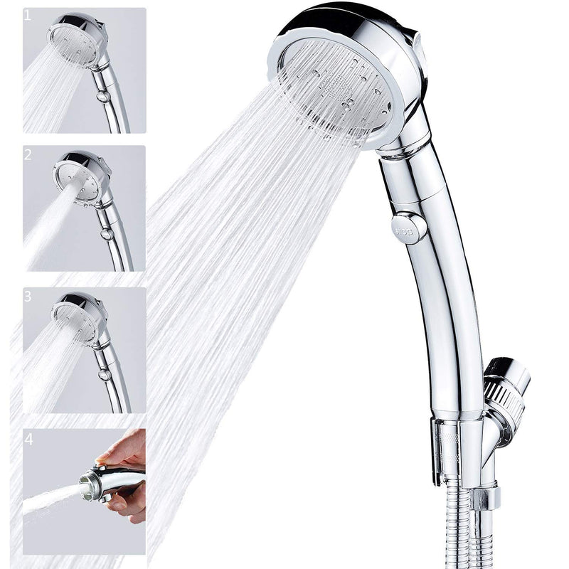 Handheld Shower Head with 59Inch Stainless Steel Hose and Adjustable Holder-360 Degree Rotating Adjustable High Pressure Water Saving Showerhead with On/Off Switch 3 Spray Modes RV Bathroom Shower Set - NewNest Australia