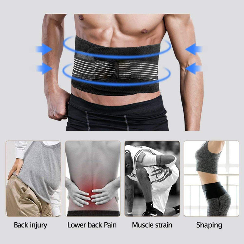 Suaver Abdominal Belt, Back Bandage, Back Strap For Stabilizing The Lumbar Vertebrae, Adjustable Kidney Belt, Abdominal Belt, Lumbar Support, Relief From Sciatica For Men And Women, Black Xxl/40-44") - NewNest Australia