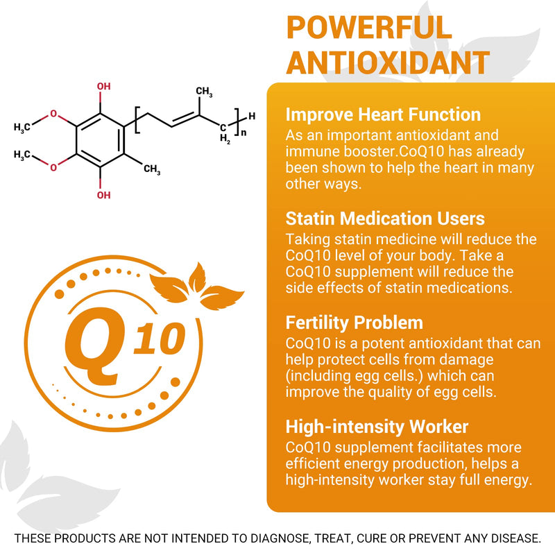 Ubiquinol CoQ10 600 mg Softgel Capsules - Active Form of CoQ10 Plus Vitamin E & Omega 3 6 9 - Advanced Antioxidant Coenzyme Q10 Dietary Supplement for Heart & Brain (60 Count, Pack of 2) 60 Pieces (Pack of 2) - NewNest Australia