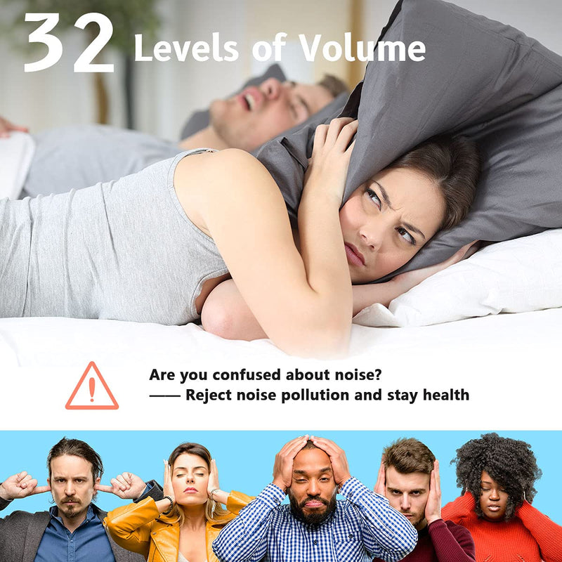 Easysleep Sound Machine White Noise Machine for Baby Adults Kids Sleeping with Night Light 25 Soothing Sounds 32 Volume 5 Timer Memory Function for Home Office Travel Wood - NewNest Australia