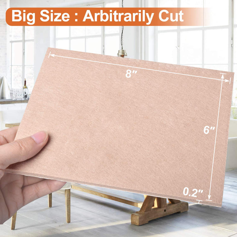 BAIPOK Furniture Pads 9 Pack 8 in x 6 in x 1/5 in Premium Felt Furniture Pads Self Adhesive, Cuttable Furniture Felt Pads Beige, Anti Scratch Floor Protectors for Furniture on Hardwood Floor - NewNest Australia
