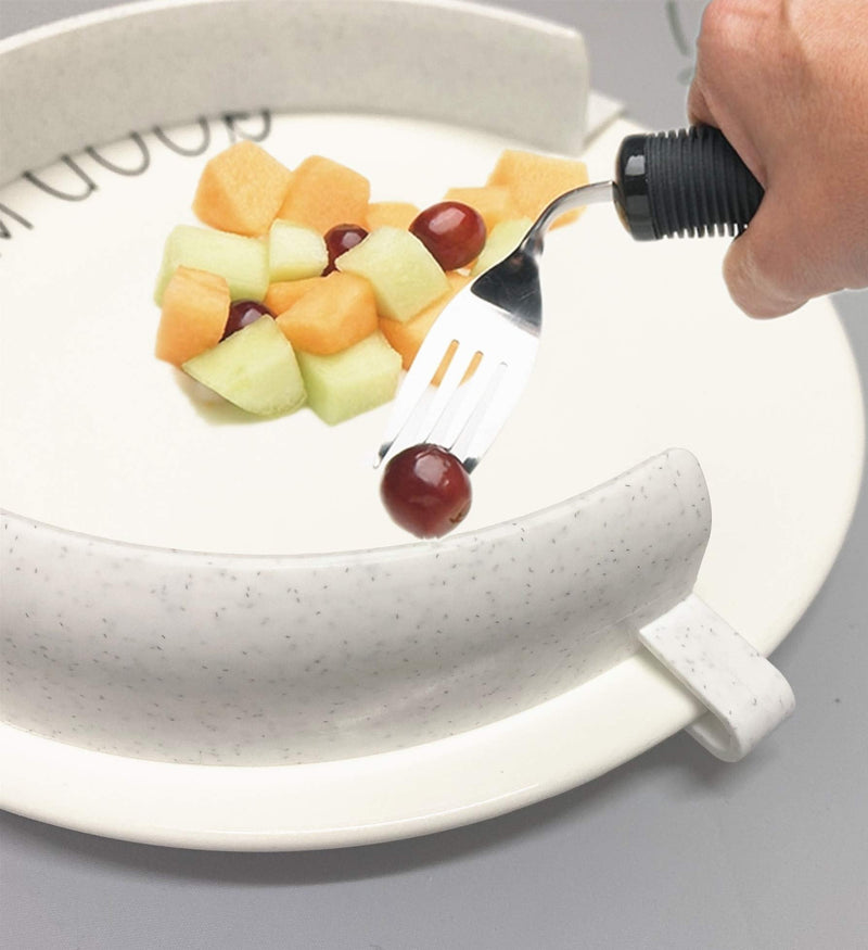 Plate Food Guard for Parkinson Patient, Clip-On Spill Prevention Scooping Food Dining Aid Assistant, Eating Easier for Disabled, Elderly, Handicapped and Stroke - NewNest Australia