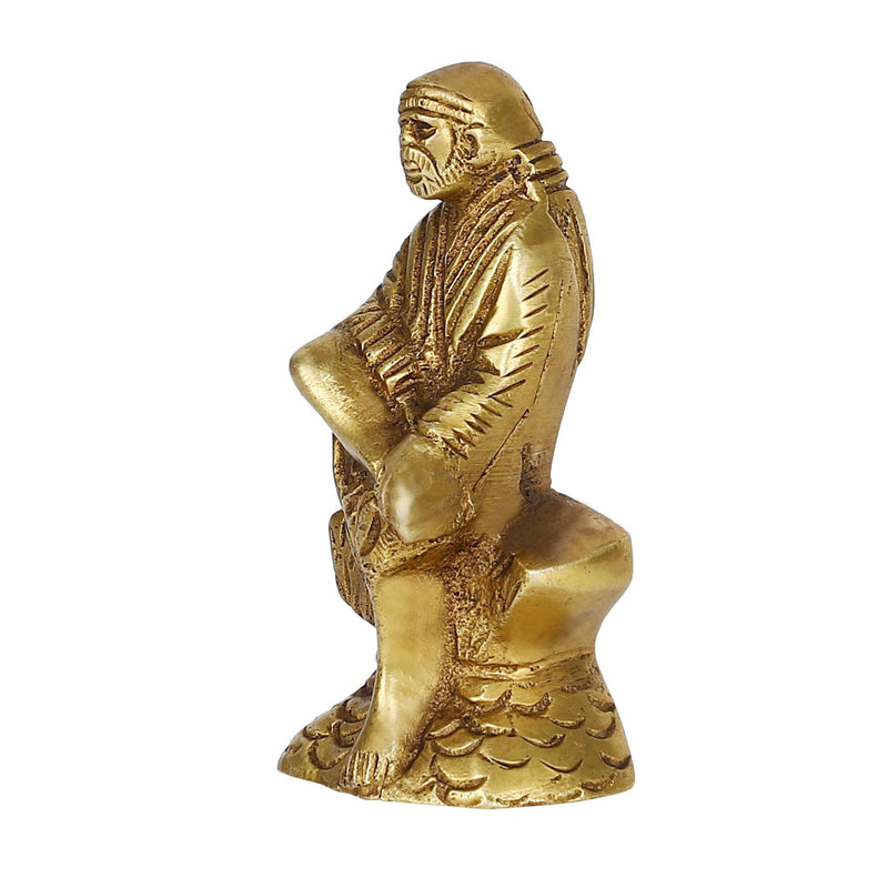 NewNest Australia - GURU JEE Brass Statue Shirdi Sai Baba Murti Idol for Puja Mandir Gifts Home Office Pooja 