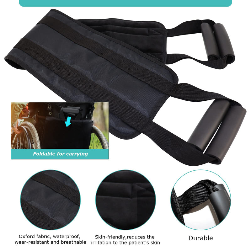 [LOSCHEN] 80cm Transfer Belt for Patient,Padded Bed Transfer Nursing Sling for Disabled, Elderly, Seniors, Injured-Safely Move from Car, Wheelchair, Bed(Black) Black - NewNest Australia