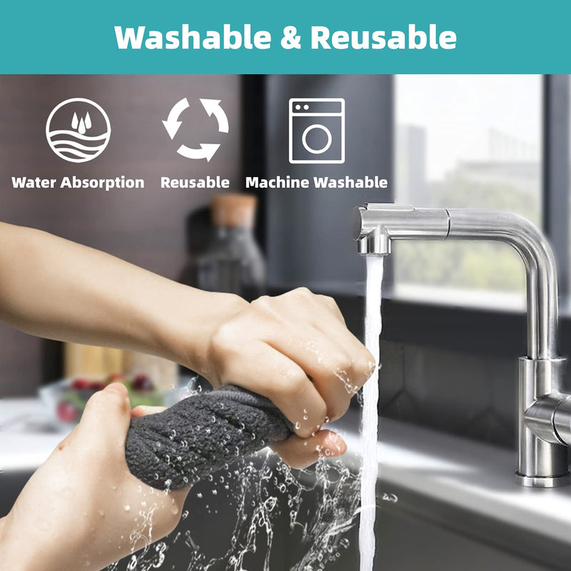 2 Pack of Faucet Absorbent Mat, Kitchen Sink Splash Guard, Behind Faucet, Faucet Splash Catcher, Sink Water Splash Guard, Drying Mat for Kitchen, Bathroom, Farmhouse and RV, 17.7'' x 4.5'' 17.7inch x 4.5inch 2PCS-Grey - NewNest Australia