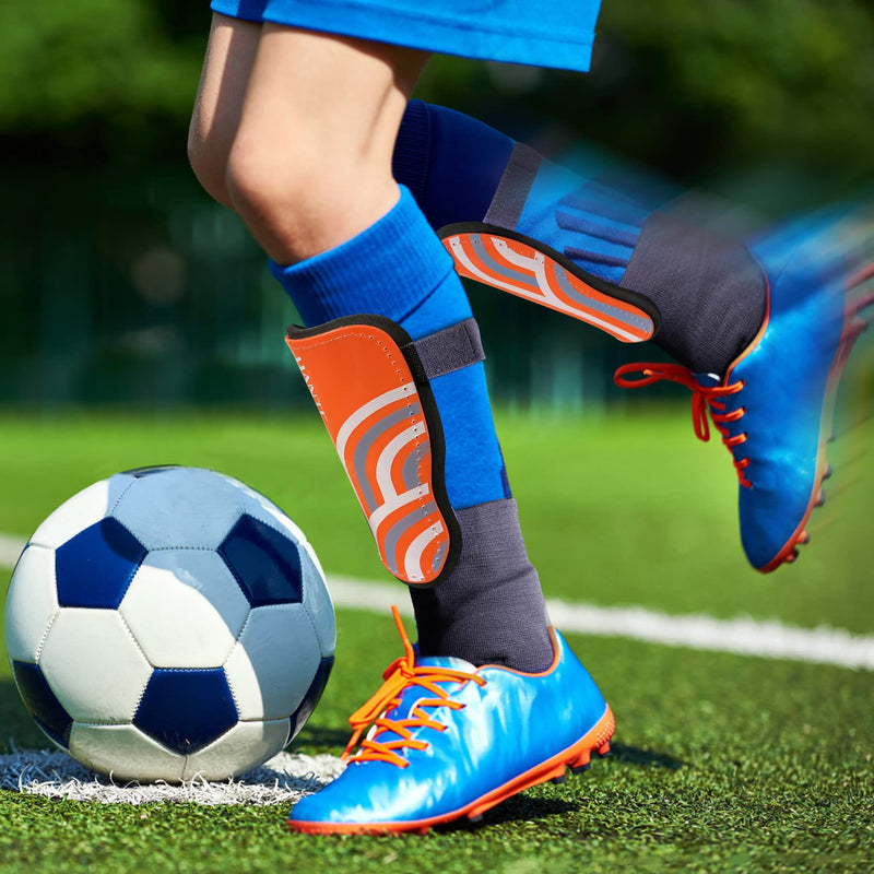 Uantc Shin Guards - Soccer Shin Guards Cushion Protection Reduce Shocks and Injuries - Calf Protective Gear Shin Guards for Kids/Adult - Shin Guards Soccer Youth for Boys/Girls Orange Small - NewNest Australia