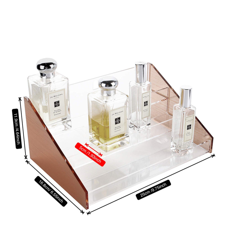 NewNest Australia - Moosy Life Rose Gold Desktop Acrylic 3 Layers Perfume Organizer, Display Stand 