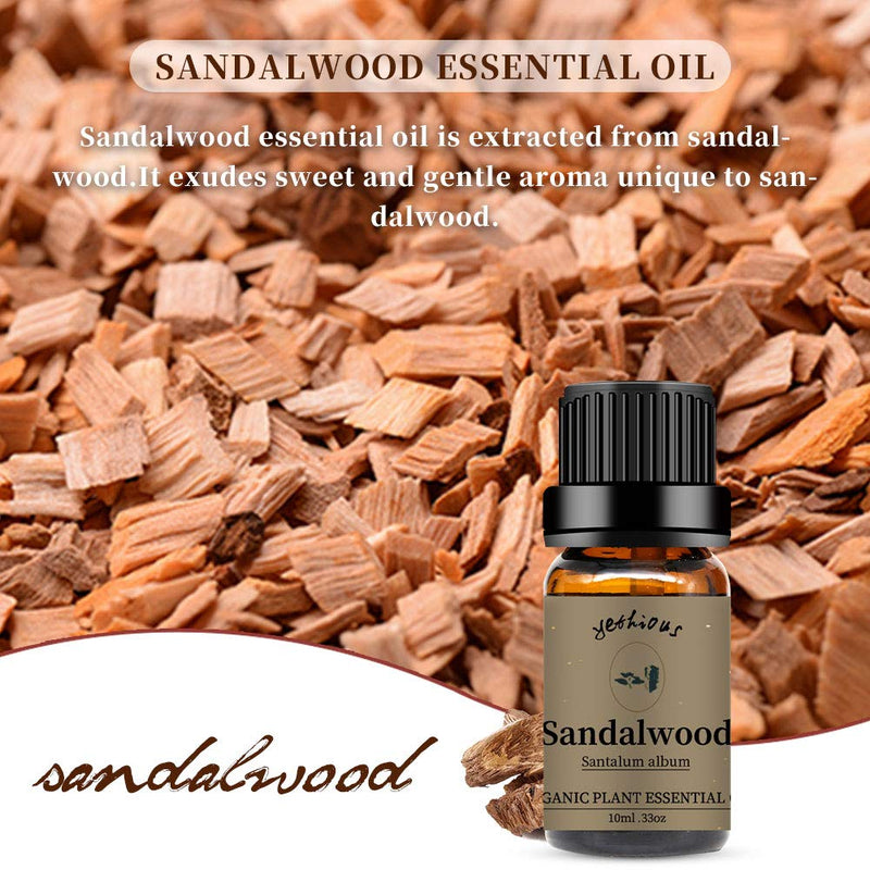 yethious Lavender Essential Oil Bundle with Sandalwood Essential Oil Pure Organic Plant Oils for Diffuser Aromatherapy Gift Oils - NewNest Australia