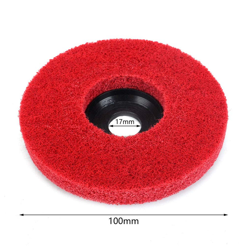 5Pcs 4" Nylon Fiber Buffing Polishing Wheel Sanding Abrasive Disc red 9P for Angle Grinders 10016 - NewNest Australia