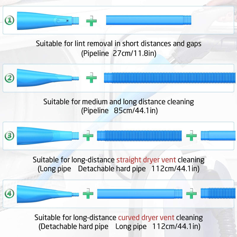 Dryer Vent Cleaner Kit Vacuum Hose Attachment Brush Lint Remover Power Washer and Dryer Vent Vacuum Hose - NewNest Australia