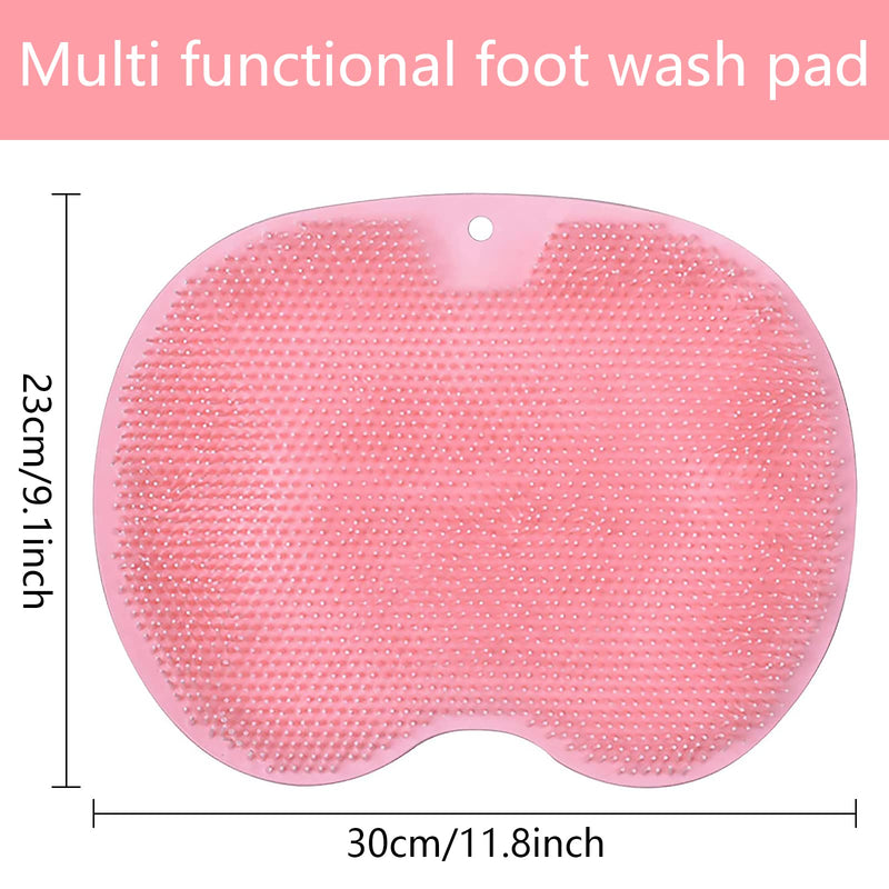 Non-Slip Silicone Massage Pad, Back Scrubber, Massager Cleaner With Non-Slip Suction Cups, Exfoliating Massager For The Back - Cleans, Exfoliates, Massages Your Back (Red) - NewNest Australia
