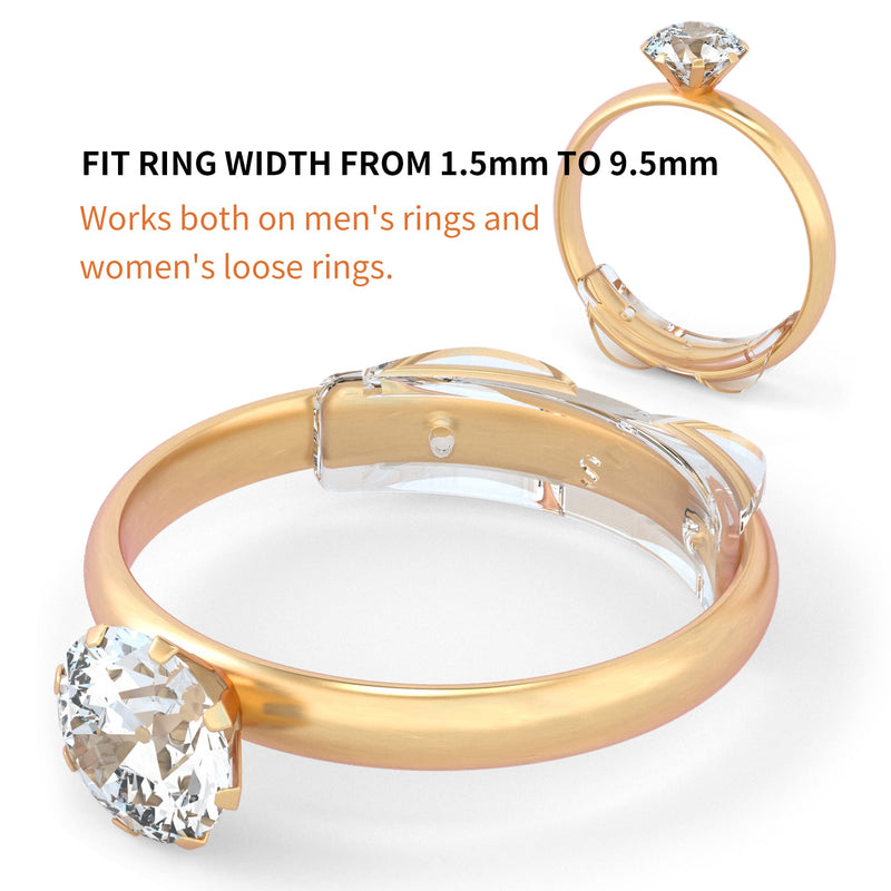 Ring Size Adjuster for Loose Rings - 60Pack, 2 Styles, Ring Guard, Ring Sizer, 10 Sizes Fit for Man and Woman Ring - NewNest Australia