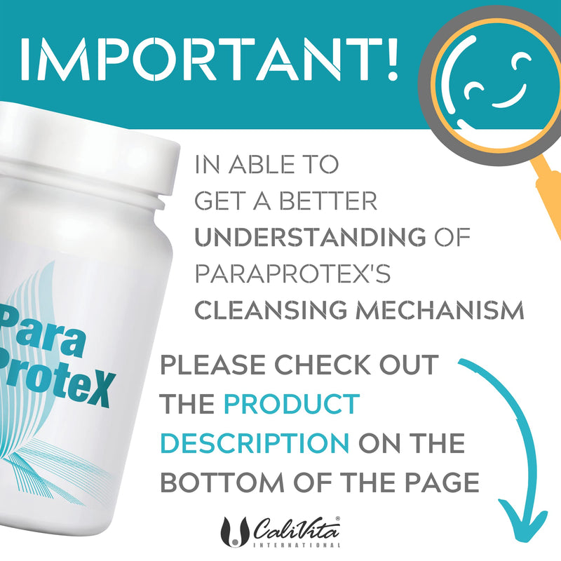 ParaProtex - Colon Cleanse Tablets - Natural Dewormer for Humans - Gut Health Supplement - Garlic Powder, Clove Oil, Grapefruit Seed Extract, Wormwood & More - 100 Tablets - by CaliVita - NewNest Australia