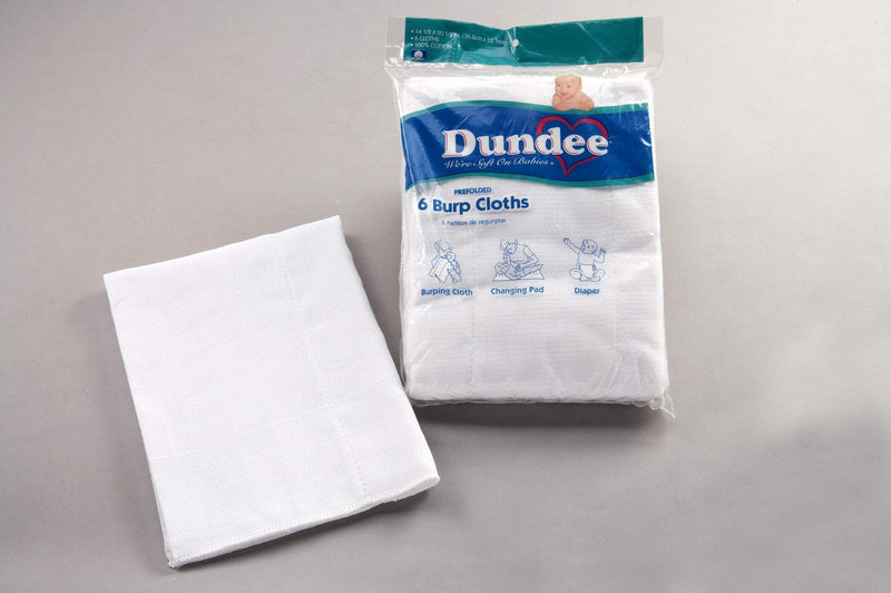 Dundee Burp Cloths/Diapers, White , 14.5x20.5 Inch (Pack of 6) - NewNest Australia