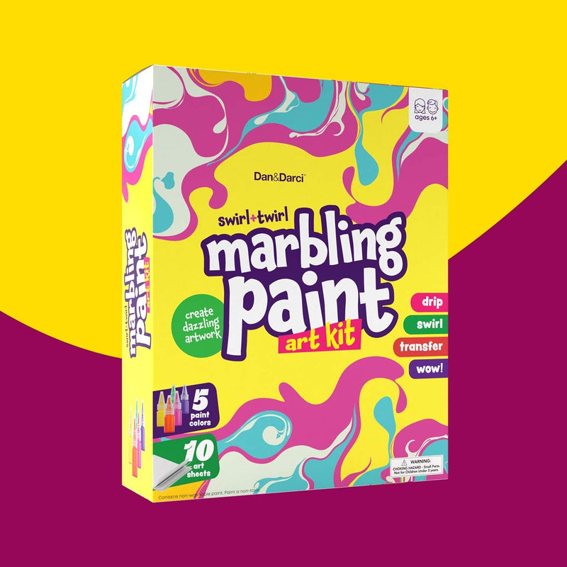 Marbling Paint Art Kit for Kids - Arts and Crafts for Girls & Boys Ages 6-12 - Craft Kits Art Set - Best Tween Paint Gift Ideas for Kids Activities Age 4 5 6 7 8 9 10 Year Old - Marble Painting Kits - NewNest Australia